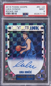 2018-19 Panini Hoops Rookie Ink #RI-LD Luka Doncic Signed Rookie Card - PSA MINT 9